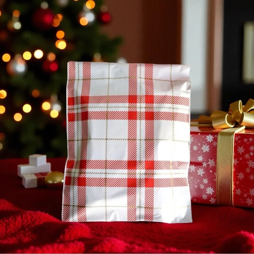 Christmas Plaid 6x9 Poly Mailer Pack of 50